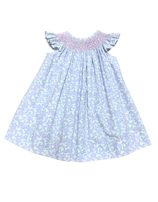 Floral Bishop Angel Wing Smock Dress