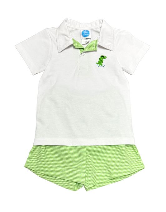 Alligator Polo Short Set