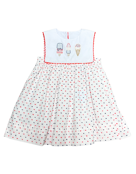 Popsicle Trio Swiss Dot Dress