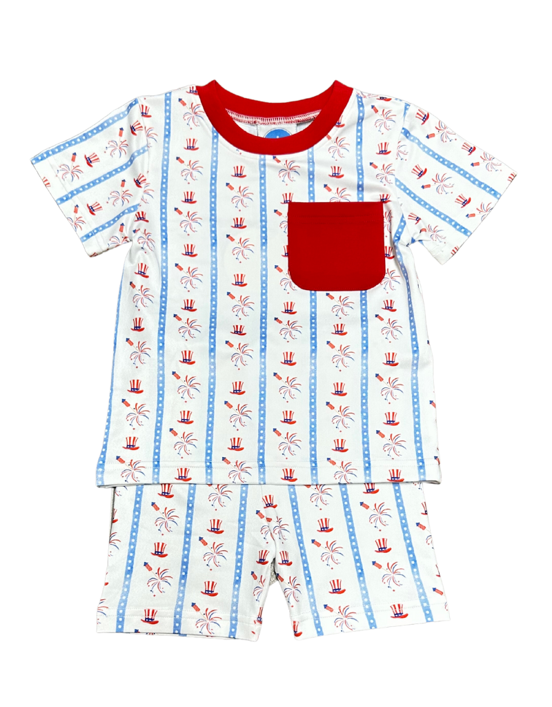 Land of the Free Pocket Short PJ Set