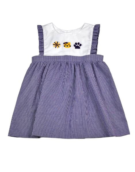 Purple Tigers French Knot Dress