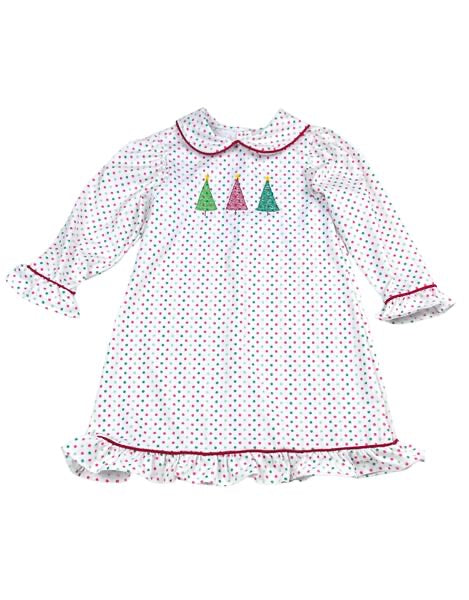 Christmas Bitty Dot Lounge Dress