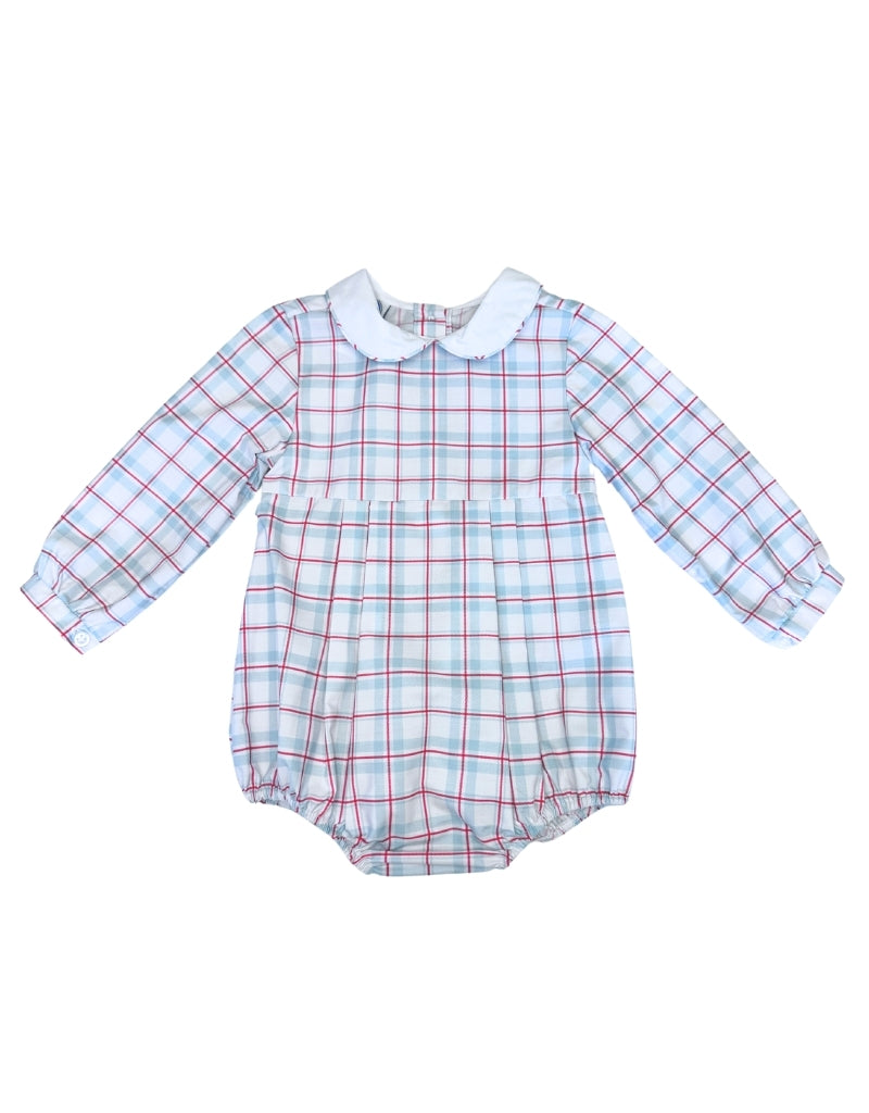 Fall Plaid Long Sleeve Boys Bubble