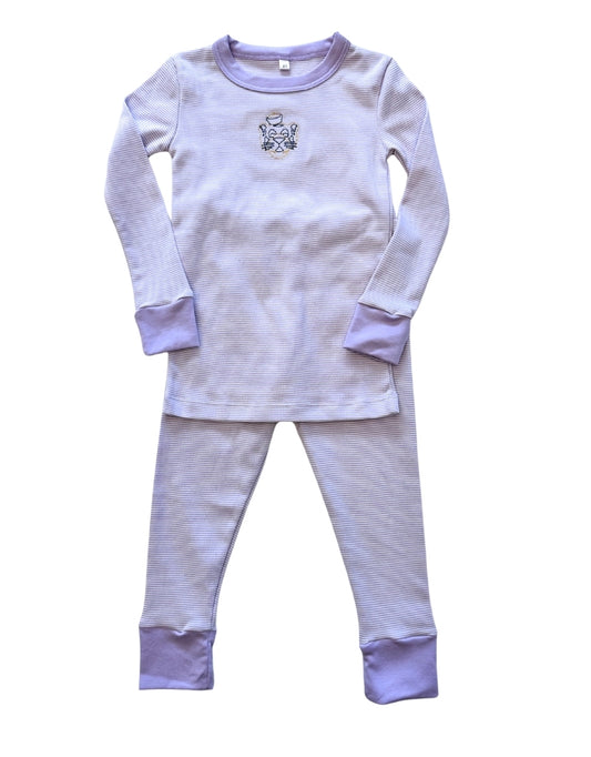 Purple Stripe Pima Tiger 2 Piece PJ