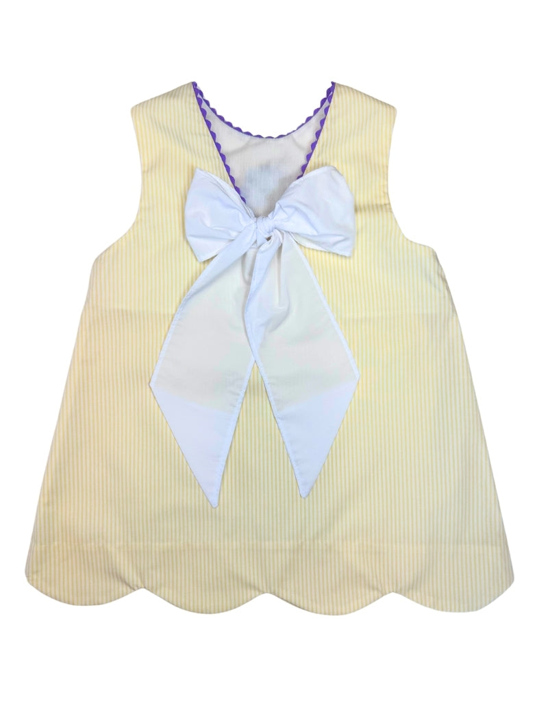 Yellow Tiger Ric Rac Scallop Dress