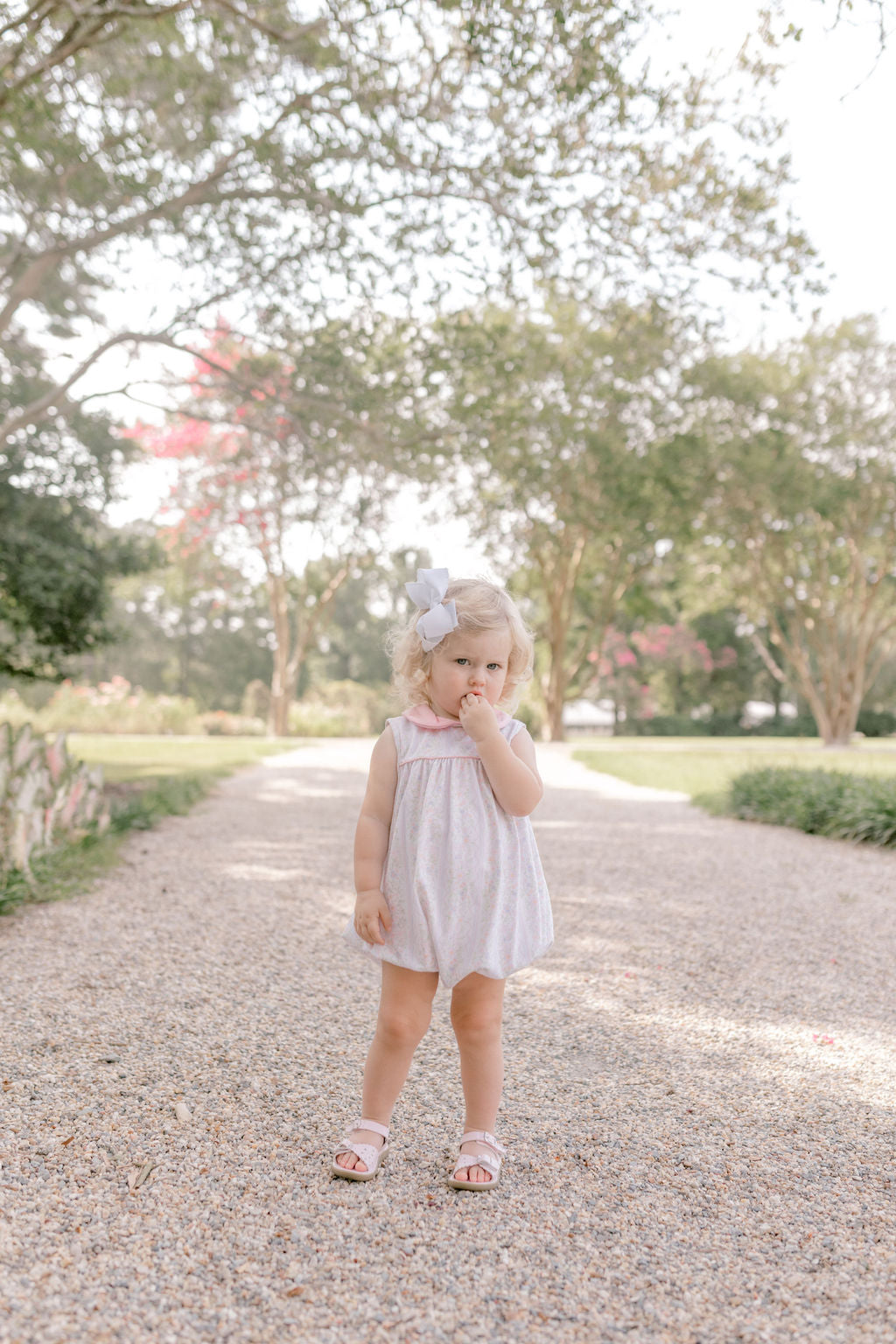 Pink Floral Stripe Knit Bubble