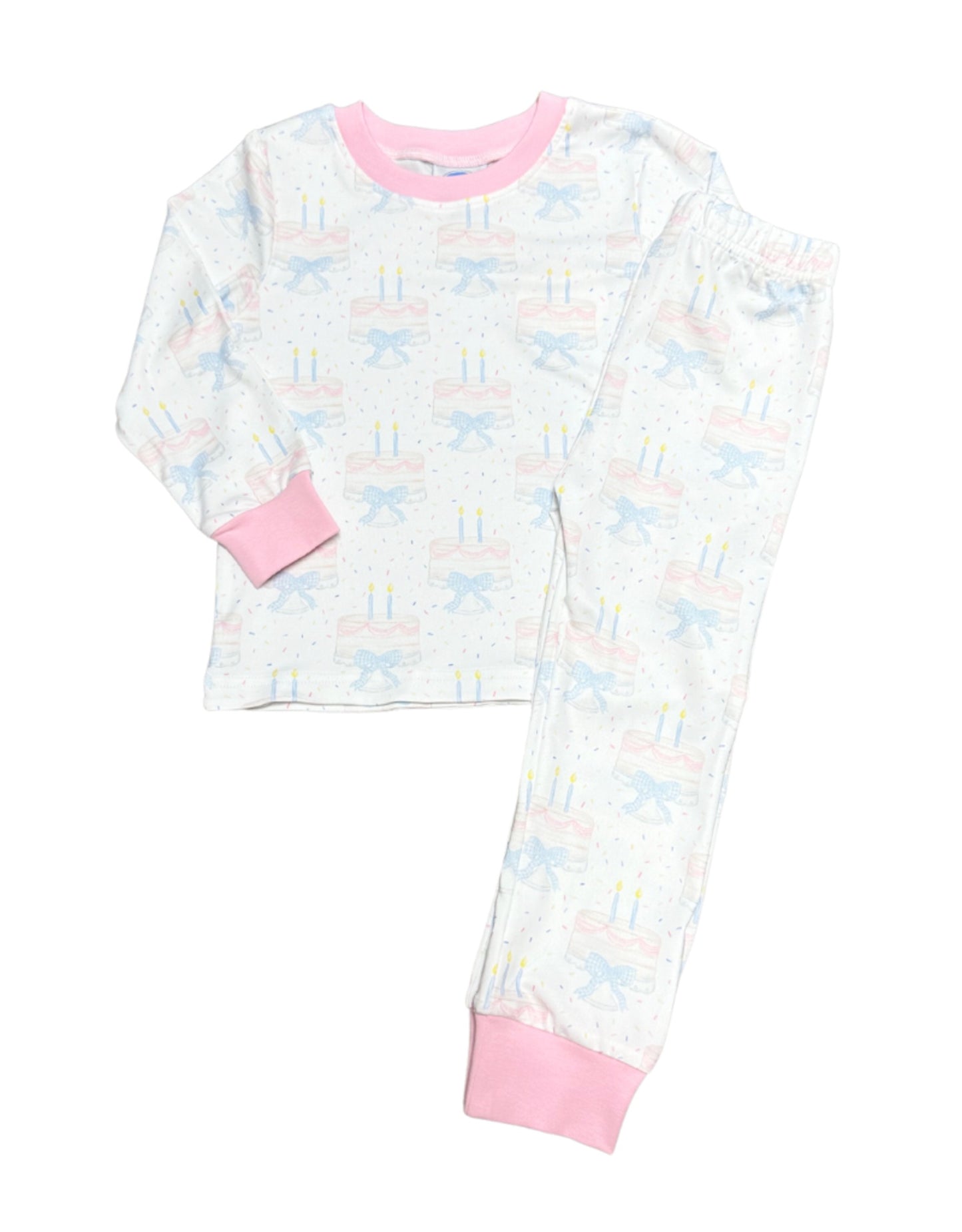 Pink Birthday Girl Two Piece PJ Set